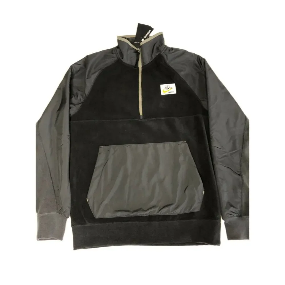 Nike Sportswear 1/2 Zip Fleece Pullover Men's Noir DD8968-010 NWT Size S